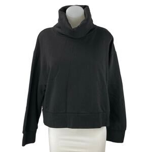 Zara Women's Black Turtleneck Long Sleeve Pullover Sweatshirt Sweater Top Size L